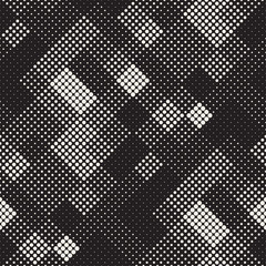 Modern Stylish Halftone Texture. Endless Abstract Background With Random Size Circles. Vector Seamless Pattern.