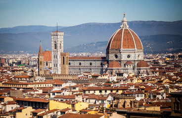 Fototapeta na wymiar Cathedral Santa Maria del Fiore In Florence