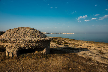 Alter Bunker mit Hafen von Gallipoli