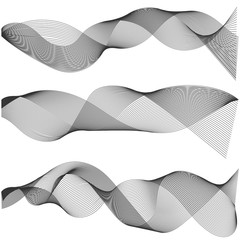 Multiple waves Abstract wavy stripes, Design elements created using  Blend Tool, Vector Creative line art,  graphic sound, contour  waveform soft track
