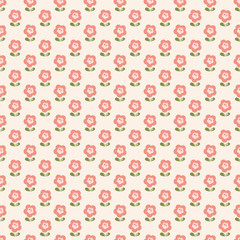 Seamless flowers pattern, cute floral texture, vector illustration.