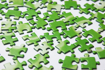 scattered green puzzle