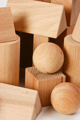 wooden geometric shapes