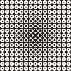 Abstract black and white pattern background. Seamless geometric circle halftone. Stylish modern texture
