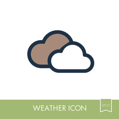 Clouds icon. Meteorology. Weather