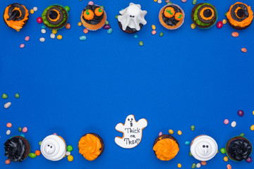 halloween cupcakes and candies