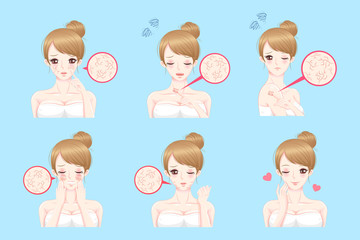 woman with skin care