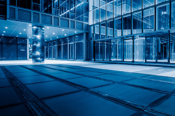 Fototapeta na wymiar modern office buildings in midtown, blue tone