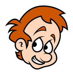 Happy Naughty Boy Face Expression cartoon clip-art