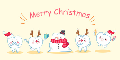 tooth with merry christmas