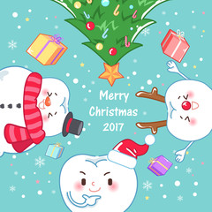 tooth with merry christmas