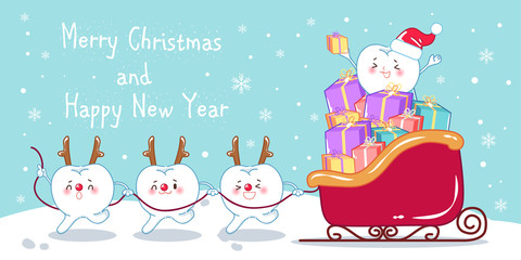 tooth with merry christmas