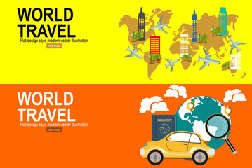 Fototapeta premium Travel and adventure template, travel time,Travel time template.