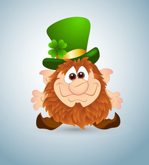 Leprechaun - St. Patrick's Day Cartoon Vector Illustration
