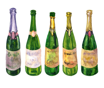 bottles of champagne