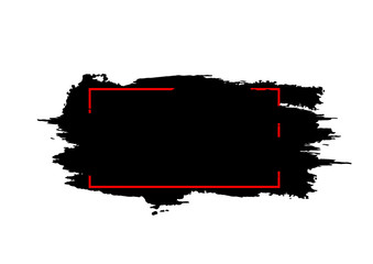 Abstract red and black design frame template