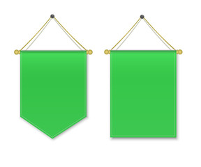 Green pennant hanging.