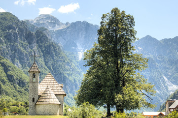 Fototapeta premium Mountain landscape in Theth, Albania.