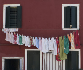 Clothes line in Burano