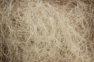 Texture background, tangled sisal fibers, thin threads - obrazy, fototapety, plakaty