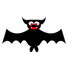 cartoon bat on white background