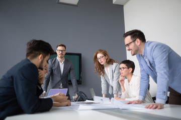 Business people working at modern  business office