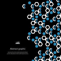 Abstract background with hexagons pattern. Eps10 vector illustration.