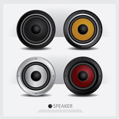 Speakers isolated vector illustration