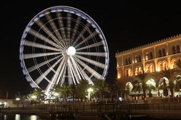 Eye of the Emirates - ferris wheel in Al Qasba in Shajah, UAE