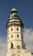Fototapeta na wymiar Markanter Turm des ehemaligen Neustädter Rathauses in Salzwedel