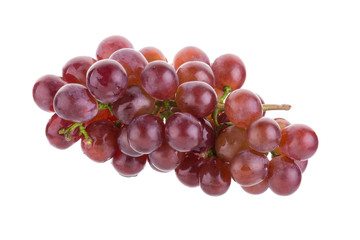 Red grapes isolated on over white background