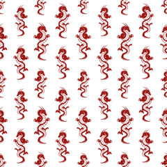 White background with red dragons.
