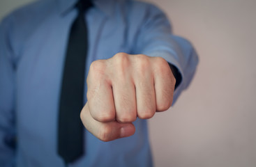 Man showing punch.