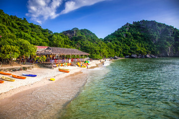 monkey island in Lan Ha bay, the southestern part of Ha Lng Bay, Vietnam