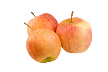 ripe apple on a white background