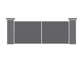 Obraz premium modern metal gate- vector illustration