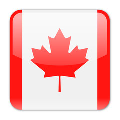 Canada Flag Vector Square Icon