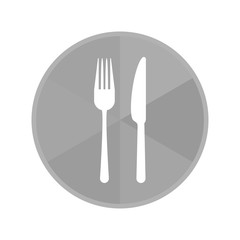 Kreis Icon - Messer und Gabel