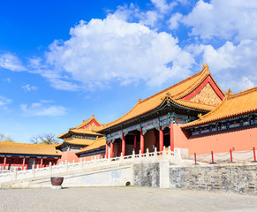 Fototapeta premium royal palaces of the Forbidden City in Beijing,China