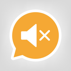 Obraz premium Gelbe Sprechblase - Stumm-Symbol