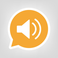 Gelbe Sprechblase - Lautstärke-Symbol