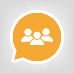 Gelbe Sprechblase - Gemeinschaft