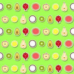 Seamless pattern with fruit icons for your design