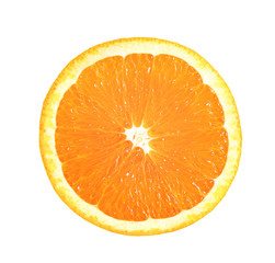 Orange slice isolated on white background
