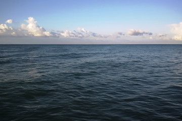 High-altitude lake Issyk-Kul. Waves, sky, clouds.