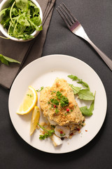 fried fish fillet with breaded