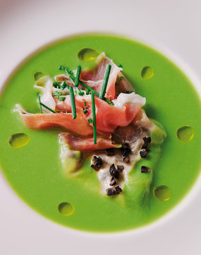 cr&eacute;me de petit pois