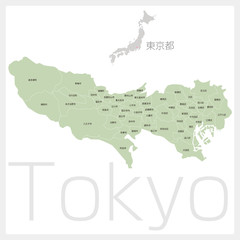 東京都の地図