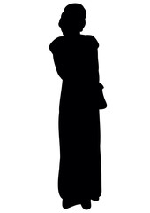  isolated silhouette girl standing