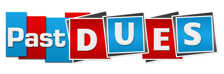 Past Dues Red Blue Squares Stripes 